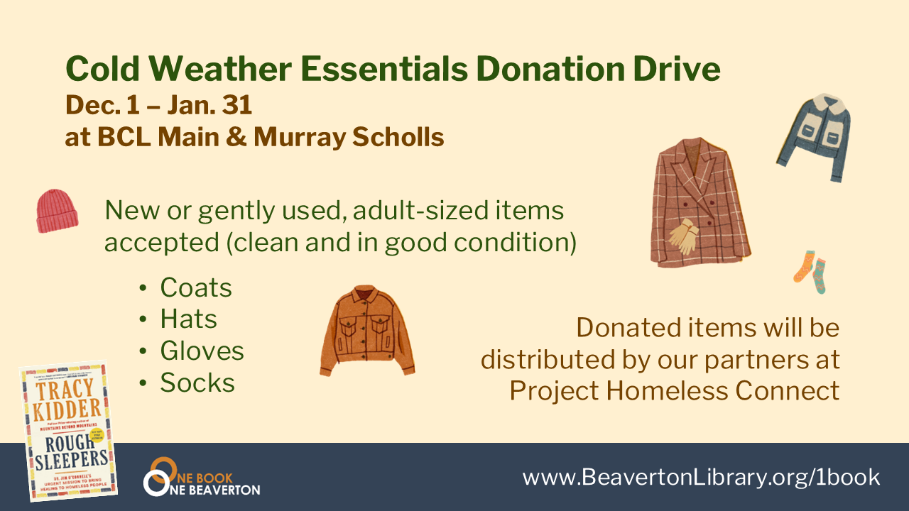 One Book, One Beaverton: Cold Weather Essentials Clothing Drive